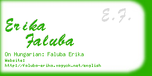 erika faluba business card